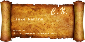 Czeke Nerina névjegykártya